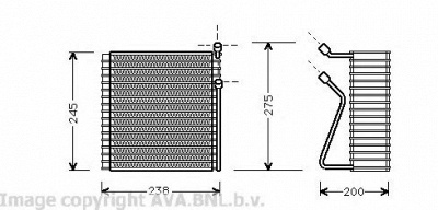 AVA QUALITY COOLING vov091 -  Испаритель, кондиционер